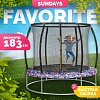 Батут Sundays Favorite Premium 6FT (смайл, с сеткой)