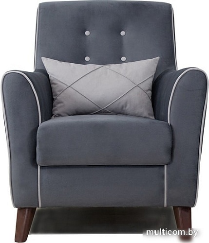 Интерьерное кресло Нижегородмебель Френсис ТК 267 (офелия/амиго велюр, темно-серый)