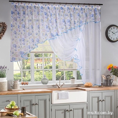 Тюль Nivasan Джульетта-1п DGc.P-1 (голубой)