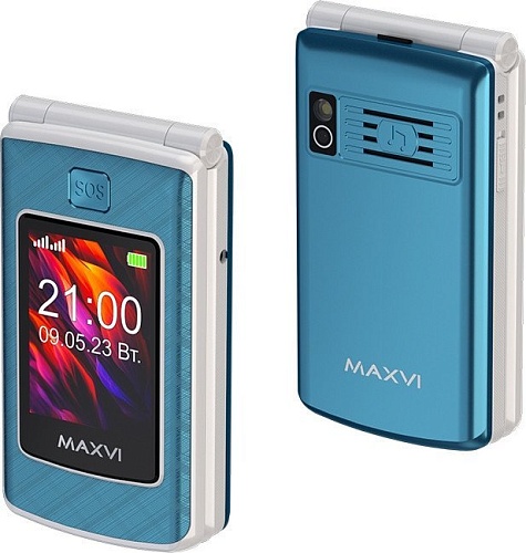 Телефон Maxvi E28 (голубой)