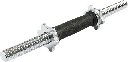 Гриф гантельный Atlas Sport 25x350 мм 1.35 кг (полнотелый, с резиновой ручкой)