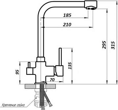 Смеситель Wisent W4355-3-22