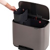 Brabantia Bo Pedal Bin 11л + 23л (платиновый)