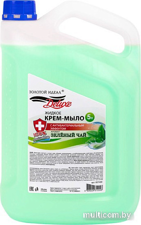 Золотой идеал Мыло жидкое Deluxe Зеленый чай 606074997498 5 л