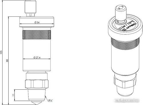 Фитинг Afriso Воздухоотводчик автоматический 7773561