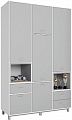 Шкаф распашной Polini Kids Mirum 2335 (белый-серый/серый)