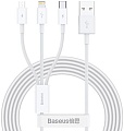 Кабель Baseus Superior Series Fast Charging USB Type-A - USB Type-C/microUSB/Lightning (1 м, белый)