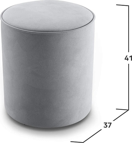 Пуфик Mio Tesoro 132 (серый Velutto 51)