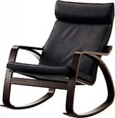 Кресло-качалка Ikea Поэнг (черно-коричневый/смидиг черный) 992.515.94