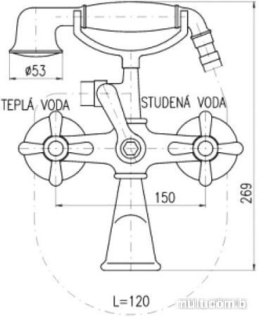 Смеситель Slezak RAV Морава Ретро MK159.5/2SM