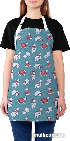 Фартук JoyArty Рождественские полярные медведи ap_380854