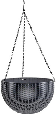 Кашпо Botanica Rattan (21x13 см, серый)