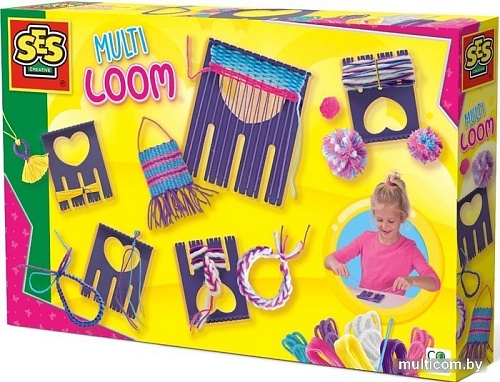 Набор для создания поделок/игрушек SES Creative Маленький ткацкий станок многофункциональный 14676