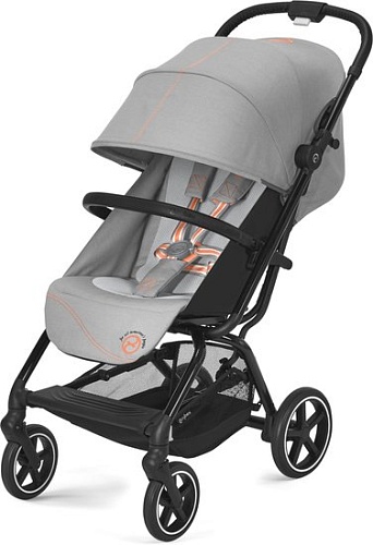 Коляска прогулочная «книга» Cybex Eezy S+ 2 с дождевиком и бампером (BLK lava grey)