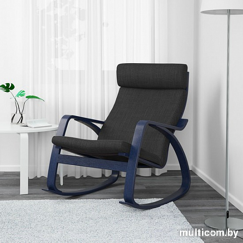 Кресло-качалка Ikea Поэнг (коричневый/хилларед антрацит) 692.515.43