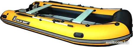 Моторно-гребная лодка Polar Bird Eagle PB-420E ПБ17 стеклокомпозит (черный/желтый)