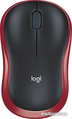 Мышь Logitech M186 (черный/красный)