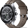 Умные часы Xiaomi Watch 2 Pro LTE (серебристый, с коричневым кожаным ремешком, международная версия)