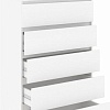 Комод Кортекс-мебель Бари 80 5ш (белый/белый/белый)