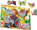 Мозаика/пазл Larsen Дети на ферме. Трактор BM7