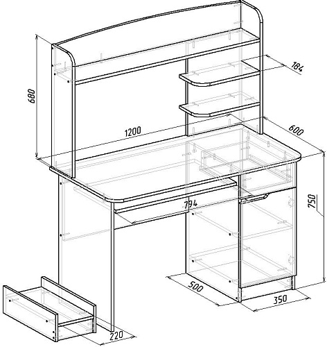 Стол Мебель-класс Лидер МКД-211 (венге/ясень шимо светлый)
