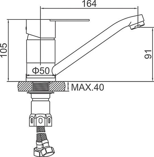 Смеситель Ledeme L74503-2