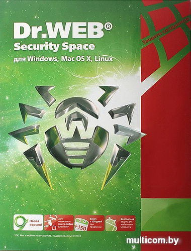 Система защиты ПК от интернет-угроз Dr.Web Security Space (3 ПК, 1 год)