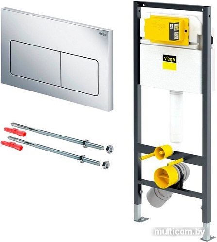 Инсталляция для унитаза Viega Prevista Dry WC с кнопкой Visign for Life 5 771973 + 678630 + 773717 (хром)