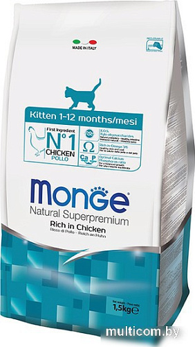 Корм для кошек Monge Kitten Rich in Chicken 1.5 кг