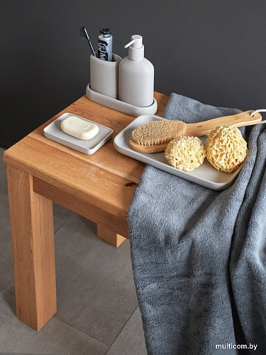 Набор стаканов для зубной щетки и пасты Bergenson Bjorn Slim BB0000953 (светло-серый)