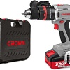 Ударная дрель-шуруповерт Crown CT21093HMX-4 BMC (с 2-мя АКБ, кейс)
