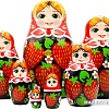Развивающая игра Брестская Матрешка В сарафане с клубникой (набор 7 шт)