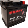 Автомобильный аккумулятор KRAFT AGM 50 R+