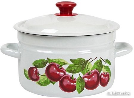 Кастрюля КМЗ Вишневый сад 41804-162/6-У4 (белый)