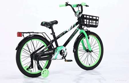 Детский велосипед Nialanti Spike 20 2025 (черный/зеленый)