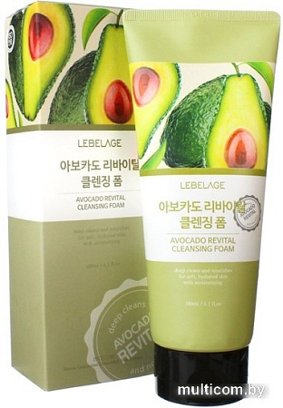Lebelage Пенка для умывания Восстанавливающая С экстрактом авокадо (180 мл)