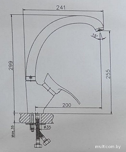 Смеситель MARRBAXX Карельский камень КМ009/Q10 (серый/светло-серый)