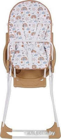 Высокий стульчик Baby Boom Радуга и звезды 0002485-09 (макиато)