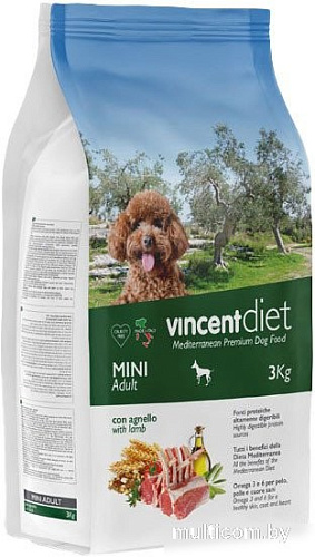 Сухой корм для собак Vincent Diet Mini Adult Lamb 3 кг