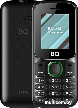 Мобильный телефон BQ-Mobile BQ-1848 Step+ (черный/зеленый)