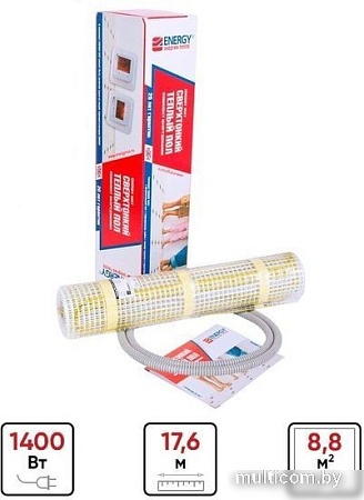 Нагревательный мат Energy ОО-УТ-00637 (1400 Вт, 8.8 м.кв.)