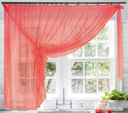 Тюль Nivasan Лейла-7 2.9x1.7 м (темный терракот)