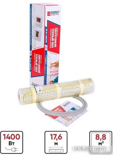 Нагревательный мат Energy ОО-УТ-00637 (1400 Вт, 8.8 м.кв.)