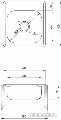 Кухонная мойка Deante Mercato ZHM 0100 (сатин)