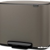 Brabantia Bo Pedal Bin 11л + 23л (платиновый)