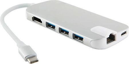 Док-станция Red Line Multiport 8 in 1 (серебристый)