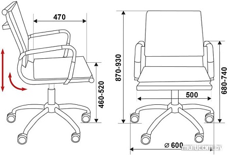 Кресло Бюрократ CH-993-Low/Blue (синий)