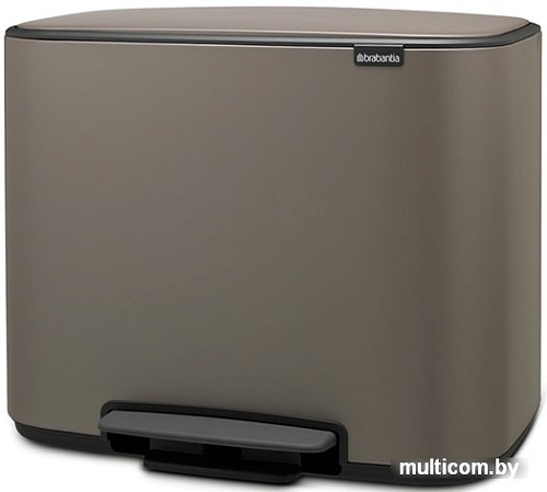 Brabantia Bo Pedal Bin 11л + 23л (платиновый)