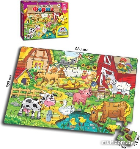 Мозаика/пазл Topgame Гигант Ферма 01407 (48 эл.)