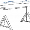 Письменный стол Ikea Идосен (черный, темно-серый) 692.810.26